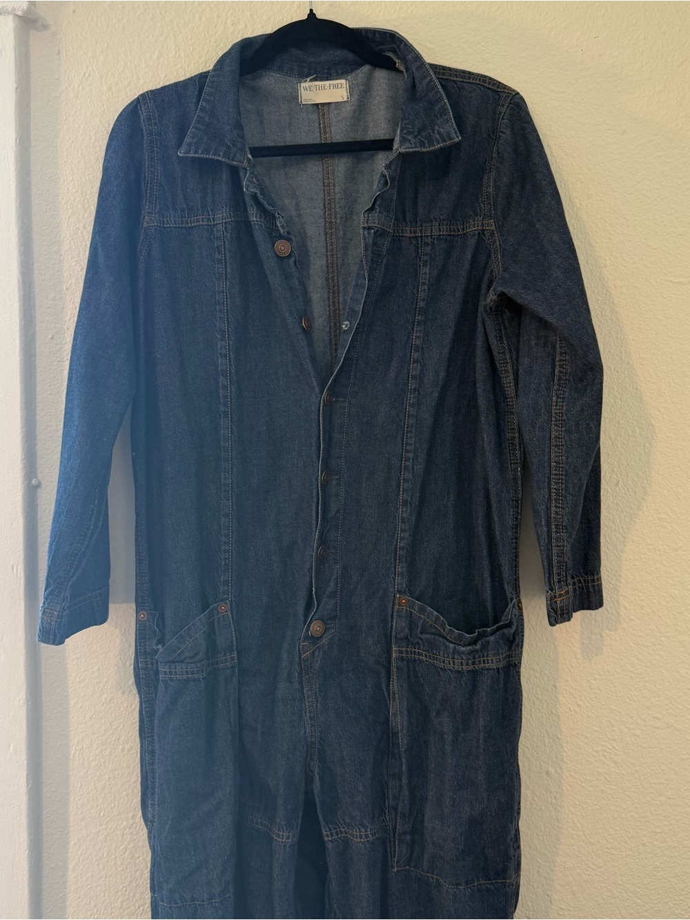 Free People Denim Utility Jumpsuit - Picture 2 of 8